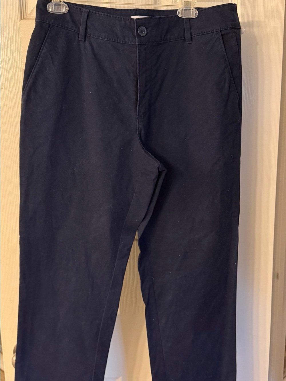 LOFT Outlet Women’s Classic Navy Chino Pants-Curvy Size 8